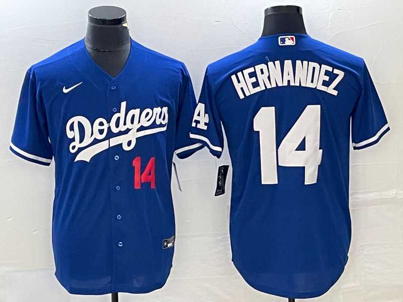 Men's Los Angeles Dodgers #14 Enrique Hernandez Number Blue Stitched Cool Base Nike Jersey,We sell and wholesale Men's Los Angeles Dodgers #14 Enrique Hernandez Number Blue Stitched Cool Base Nike Jersey on line form chian!